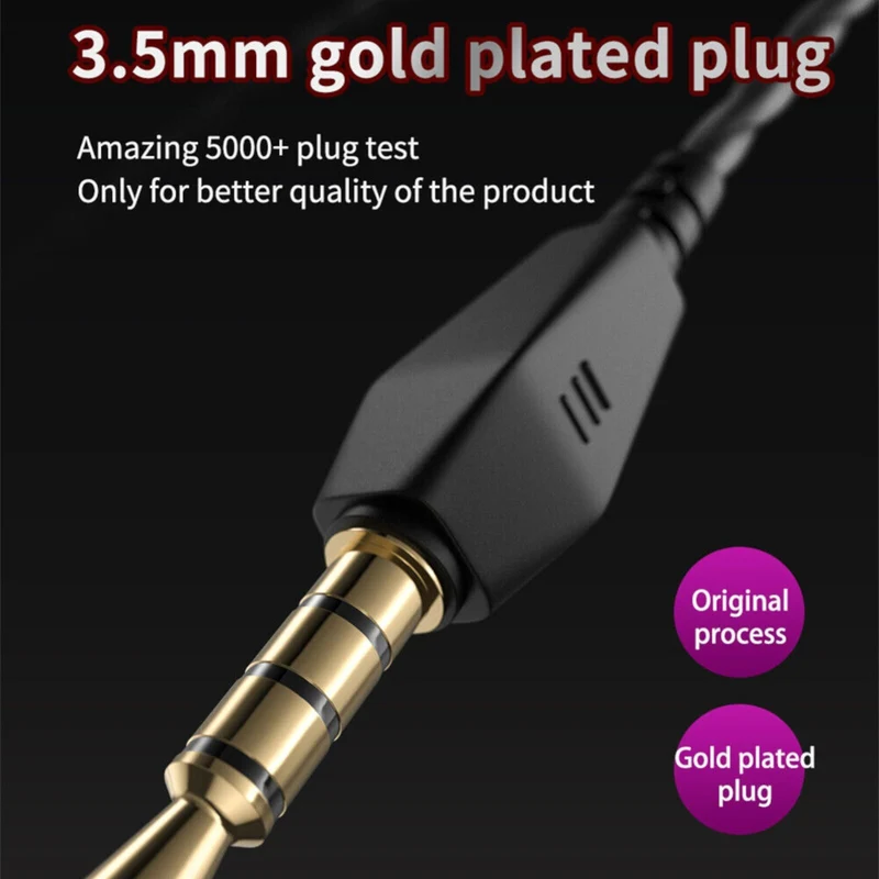 QKZ AK6 Hi-Res In-Ear-Kopfhörer Ohrhörer 105dB mit HD Mikrofon Bass Boost Rot