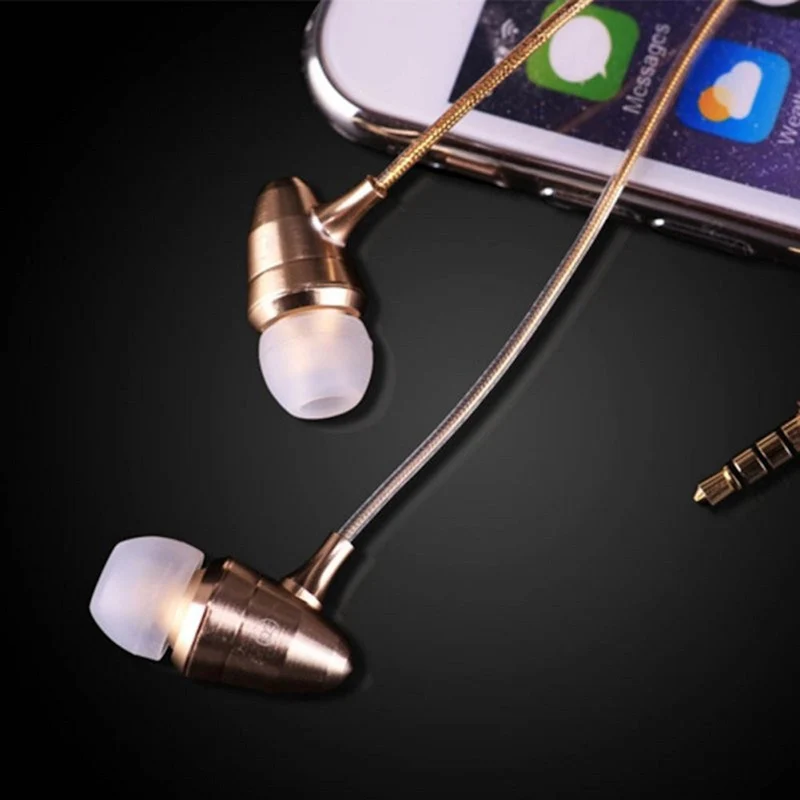 Super Bass In-Ear Kopfhörer KZ X6 X6HS Gold High-End Headset Headphones PU Case