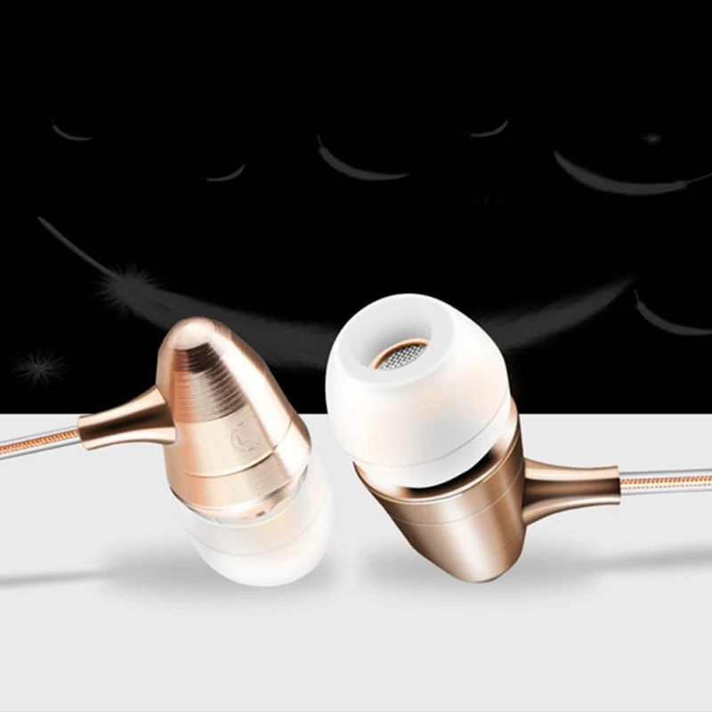 Super Bass In-Ear Kopfhörer KZ X6 X6HS Gold High-End Headset Headphones PU Case