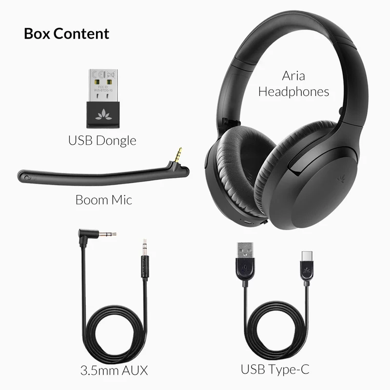 Aria 90B | Bluetooth Meeting Headphones w/ Mic & Adapter
