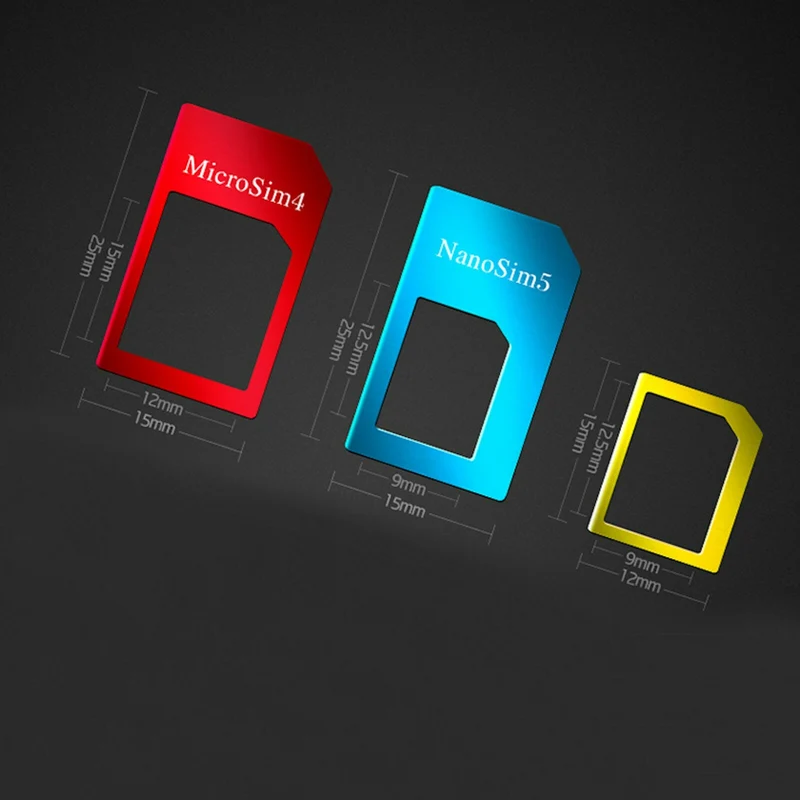 Nano SIM Karten Adapter-Set Micro 5 teilig Universal für Samsung, LG, HTC, Apple