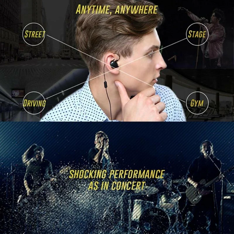 KZ HD9 Hi-Fi In-Ear Ohrhörer Premium Super Bass Sound, Earphone schwarz