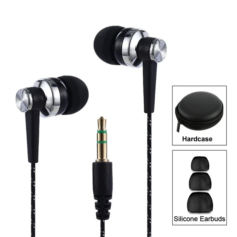 Super Bass Metall Kopfhörer S26 Belly In-Ear Ohrhörer Earphone Case