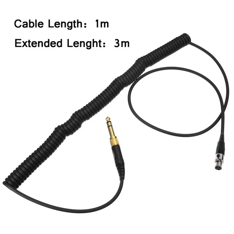 3m Kopfhörer Spiral Kabel Mini-XLR Anschlußkabel für AKG beyerdynamic Pioneer AA