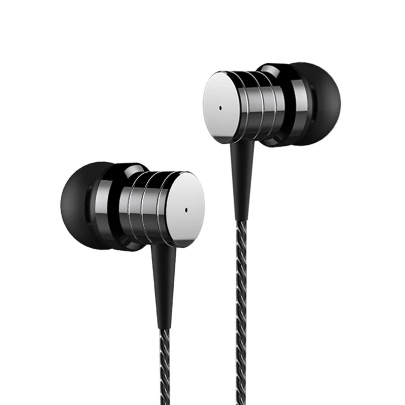Super Bass In-Ear Kopfhörer Earphone mit Mikrofon PTM P15 Headset schwarz
