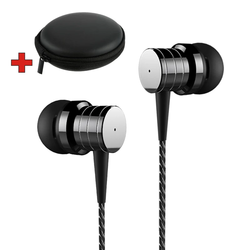 Super Bass In-Ear Kopfhörer Earphone mit Mikrofon PTM P15 Headset schwarz
