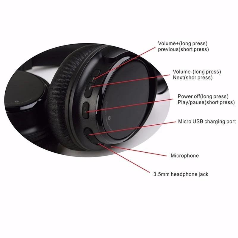 Premium High End Bluetooth Kopfhörer/Headset V6BTL Super Bass Wireless Headphone