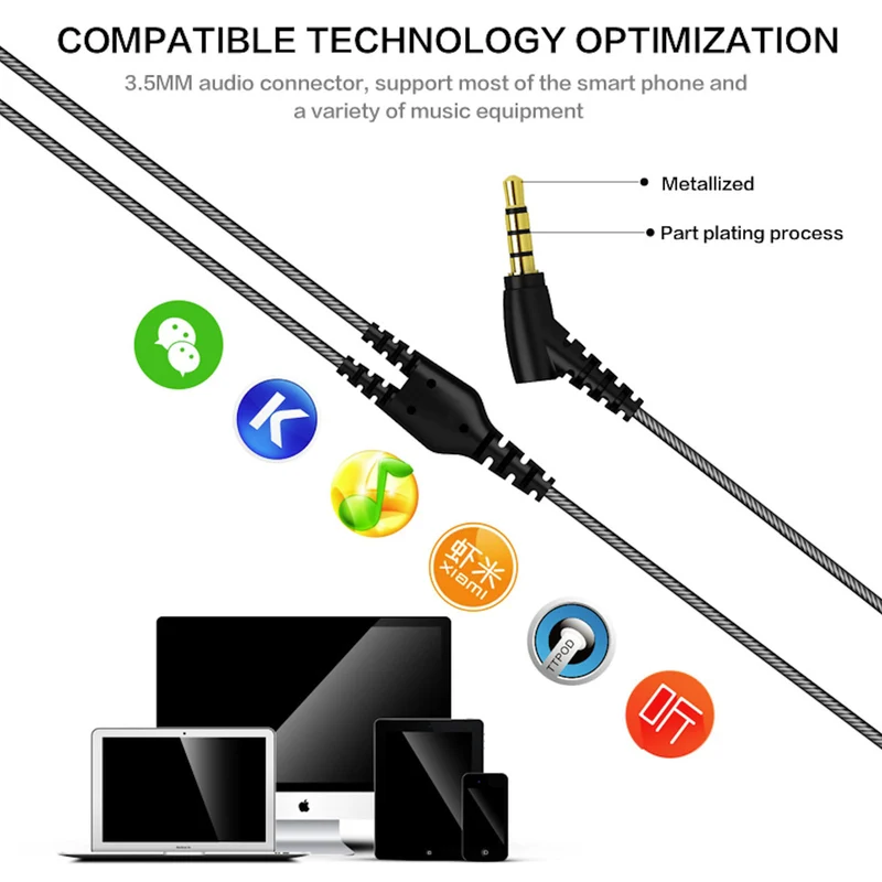 Premium Headset Kopfhörer QKZ-KD4 Dual Treiber In-Ear-Headset Ohrhörer