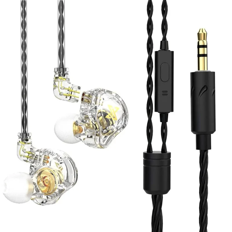 Premium Headset Kopfhörer QKZ-AK6 Max HiFi In-Ear-Headset Ohrhörer + Hardcase