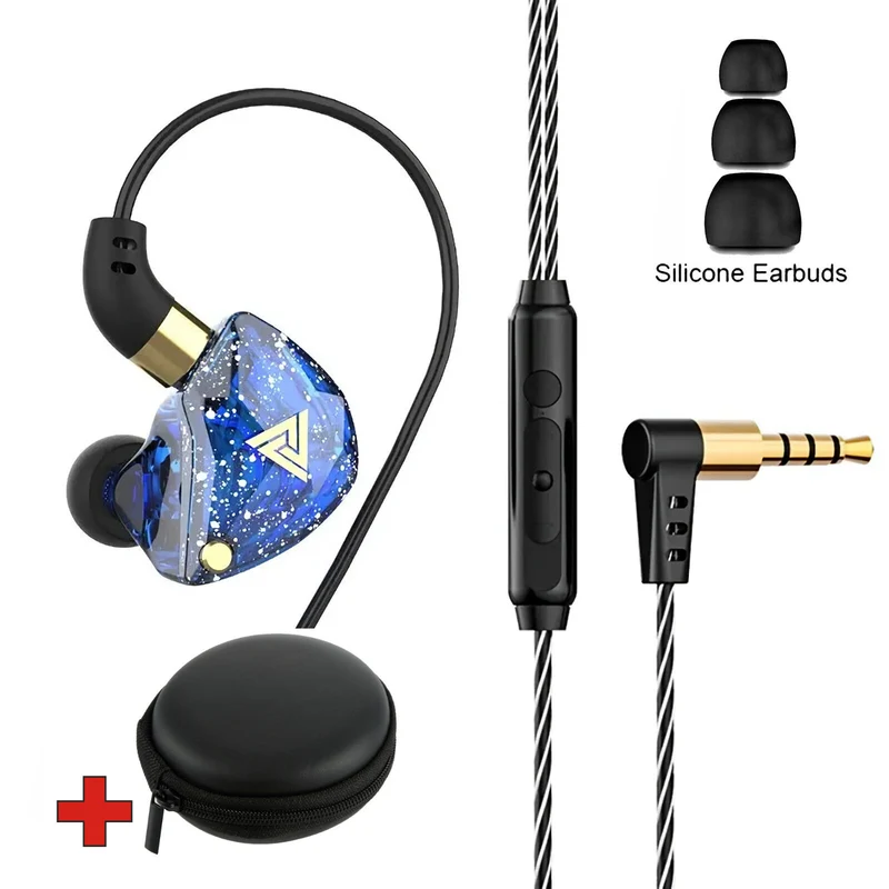 Premium Headset Kopfhörer QKZ SK8 HiFi In-Ear-Headset Ohrhörer + Hardcase