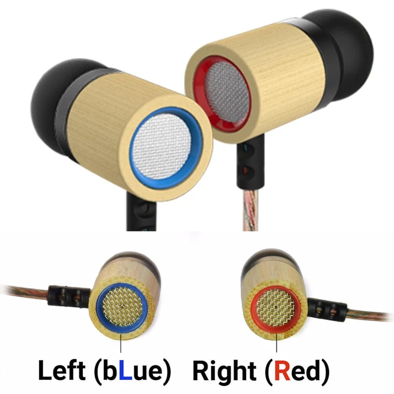 Original KZ ED7 Bambus Holz In-Ear Bass Kopfhörer PU-Hardcase HiFi High Quality