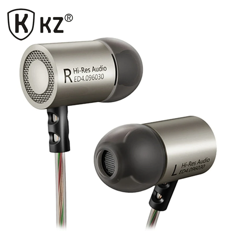 Original KZ ED4 HS gunmetal High-End Headset Kopfhörer In-Ear Hardcase Beats