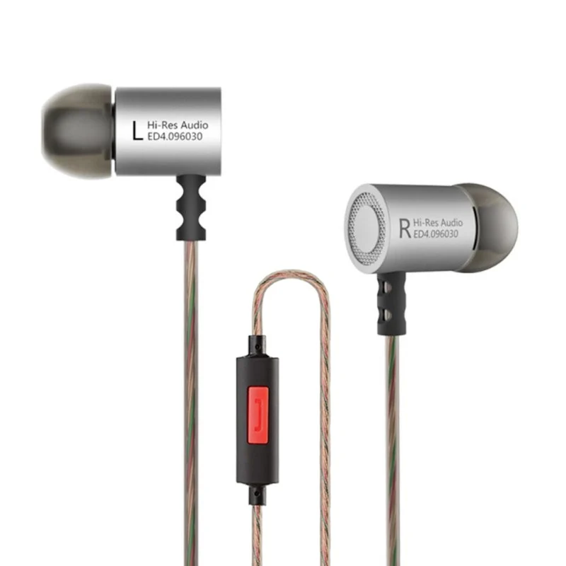 Original KZ ED4 HS silber High-End Headset Kopfhörer In-Ear Hardcase Beats