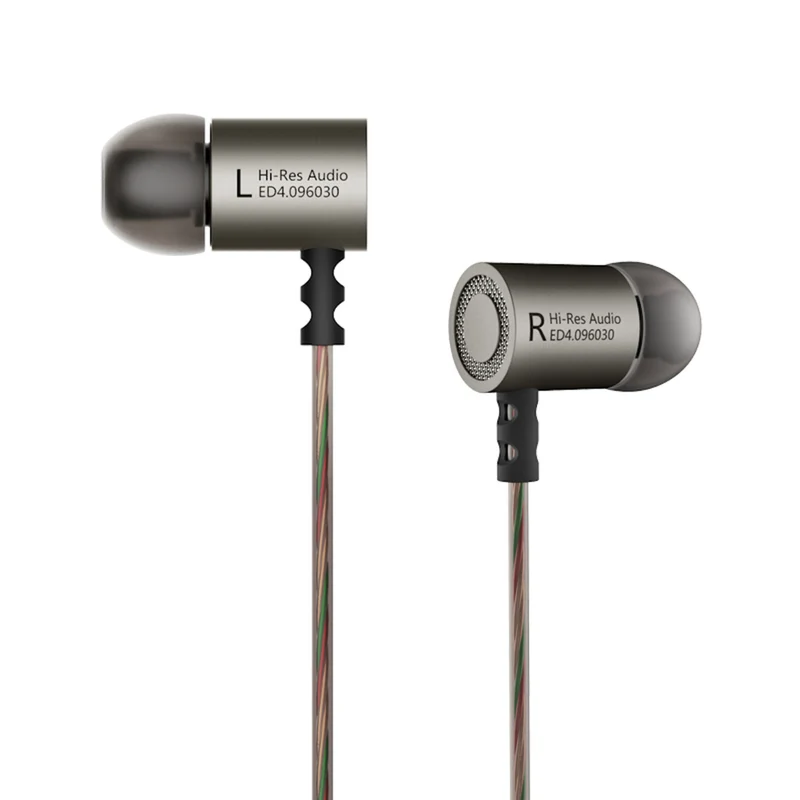 Original KZ ED4 gunmetal silber High-End Kopfhörer In-Ear PU-Hardcase Bass Beats
