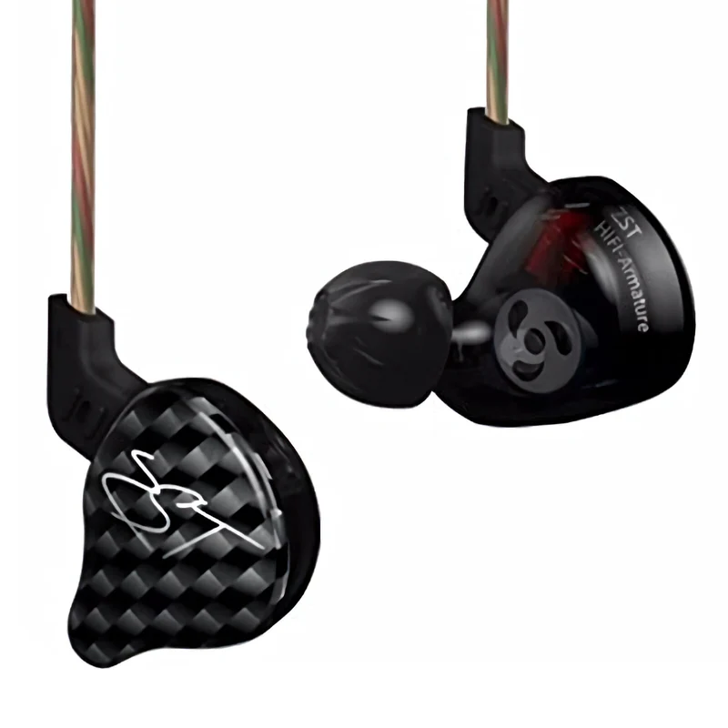 High-End In Ear Kopfhörer KZ ZST Pro Black In-Ear Premium Ohrhörer