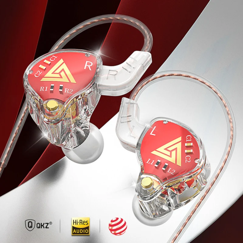 Premium Headset Kopfhörer QKZ-AKX Pro HiFi In-Ear-Headset Ohrhörer + Hardcase