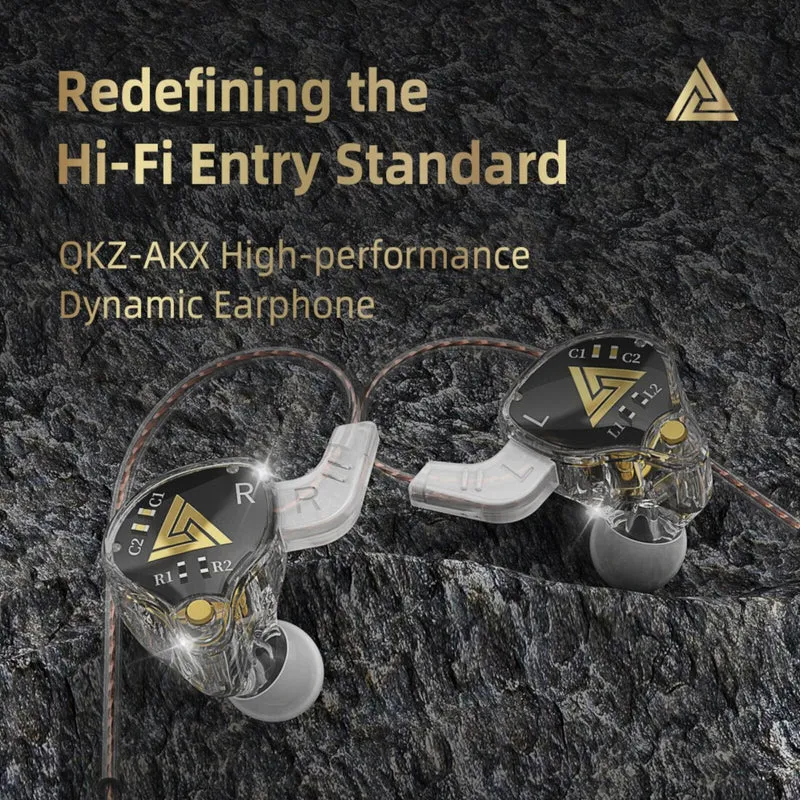 Premium Headset Kopfhörer QKZ-AKX Pro HiFi In-Ear-Headset Ohrhörer + Hardcase