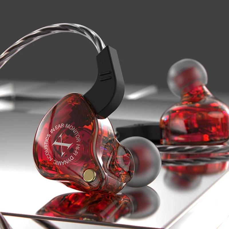 Original 3K X2 HD Professional HiFi Kopfhörer Headset Premium In-Ear Rot