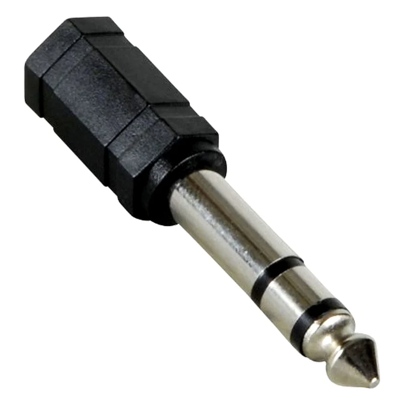 Klinken Adapter 6,35mm Stecker auf 3,5mm Buchse stereo AUDIO HIFI vernickelt