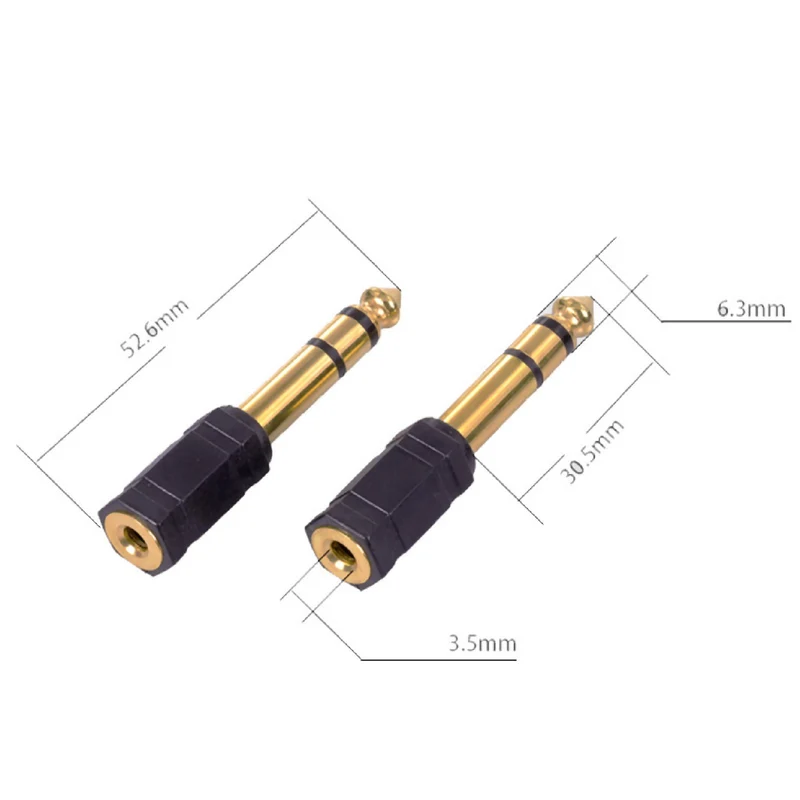 Klinken Adapter 6,35mm Stecker auf 3,5mm Buchse stereo AUDIO HIFI vergoldet
