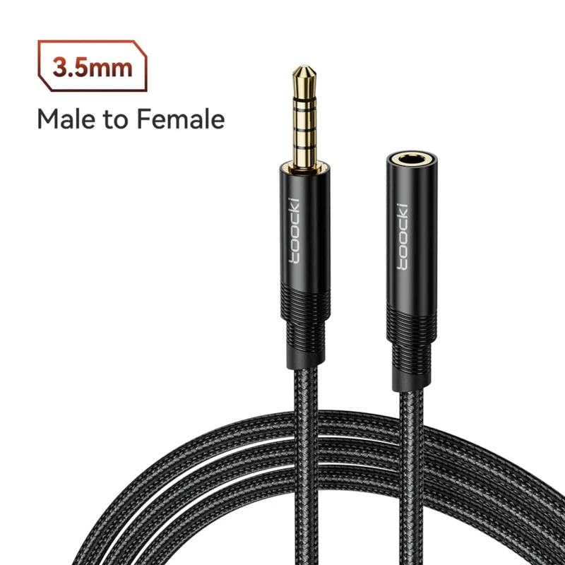 Toocki 3m Audio Stereo Kopfhörer Headset Verlängerung 4-polig 3,5mm Klinke