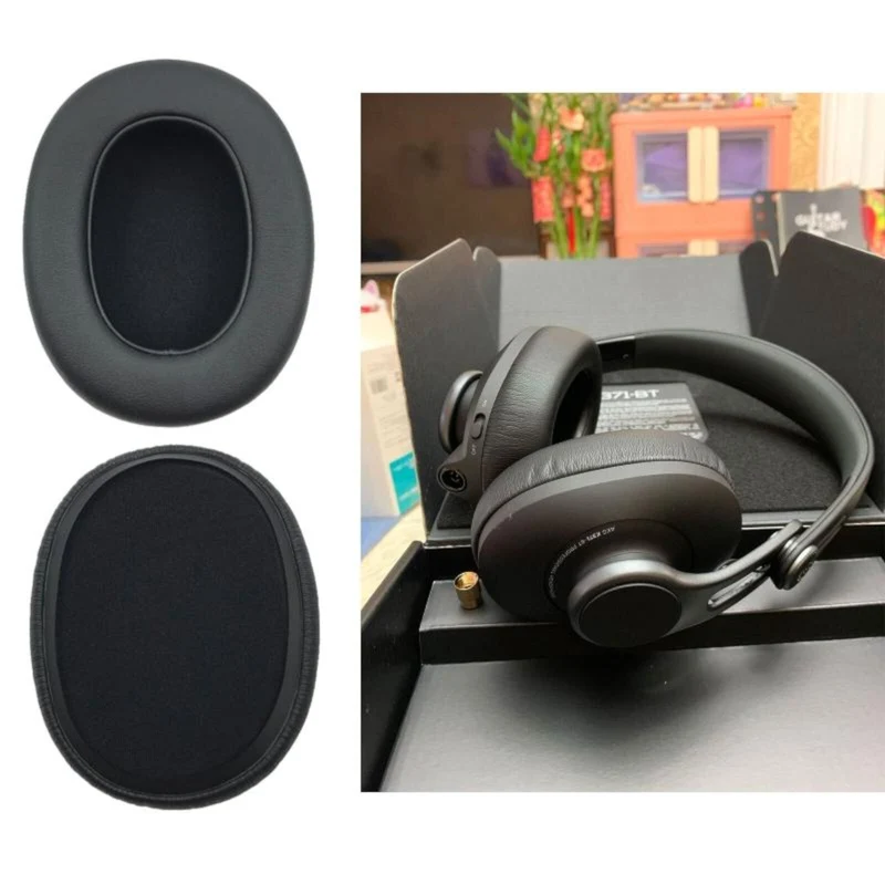 Ohrpolster für Kopfhörer AKG K361 K361BT K371 K371BT Kunstleder schwarz
