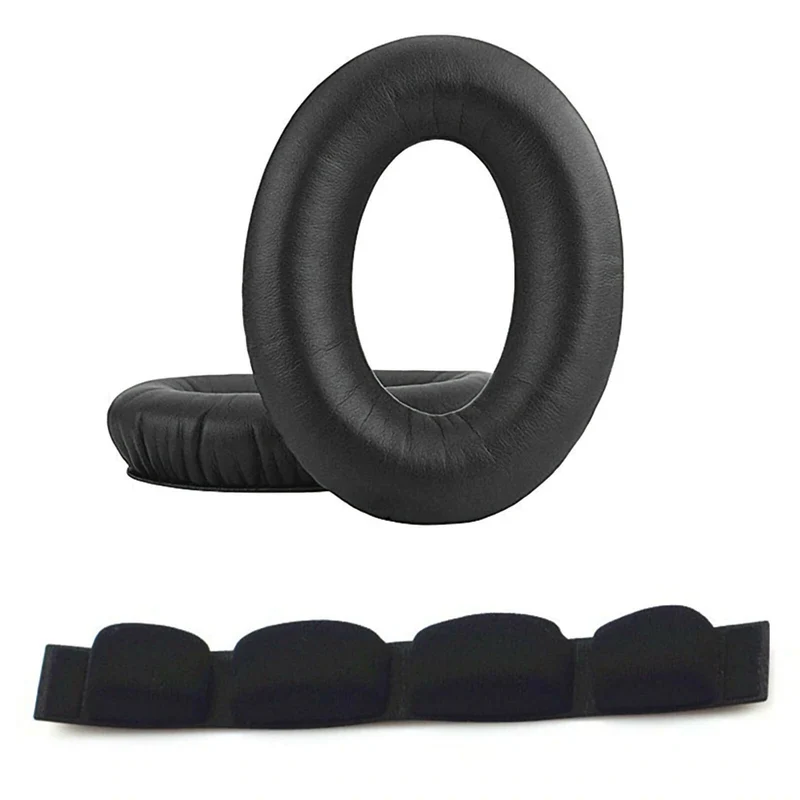 Kunstleder Ohrpolster Kopfband für Sennheiser Kopfhörer HD545, HD580, HD600, HD650, HD660