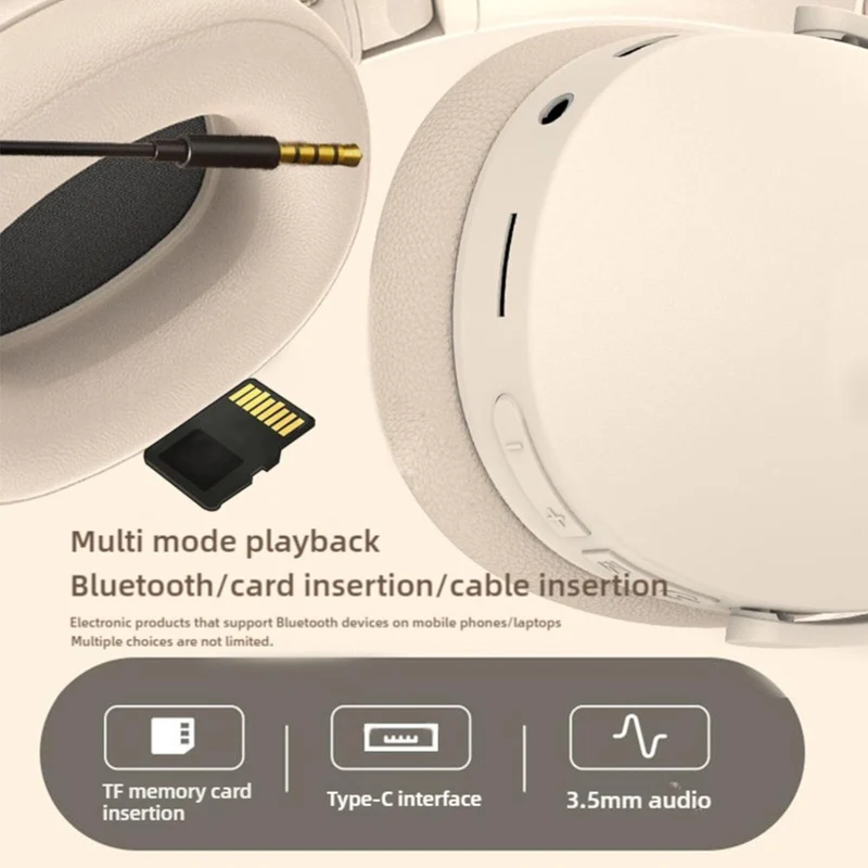 Wireless Bluetooth 5.3 Kopfhörer Bass Over Ear Hifi Stereo Headset True Sport