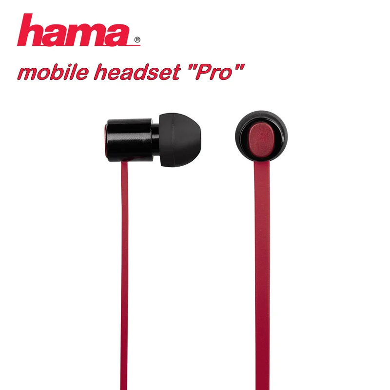12 x hama mobile Pro Headset Kopfhörer Schwarz Rot - Restposten Sonderposten