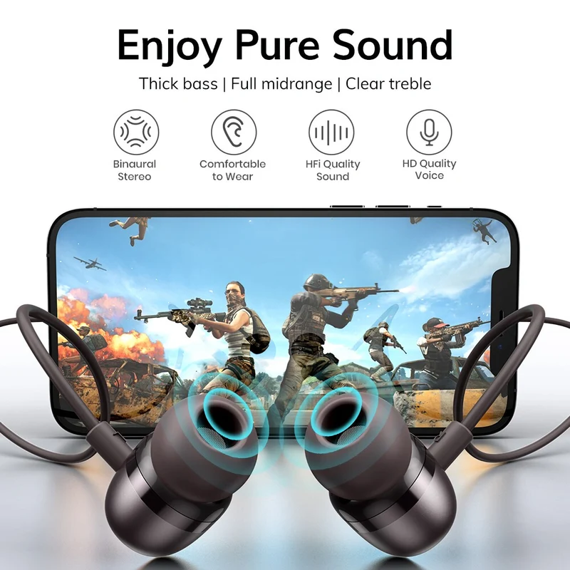 Premium Metall Headset In-Ear Kopfhörer F36 Surround Super Bass braun Hardcase
