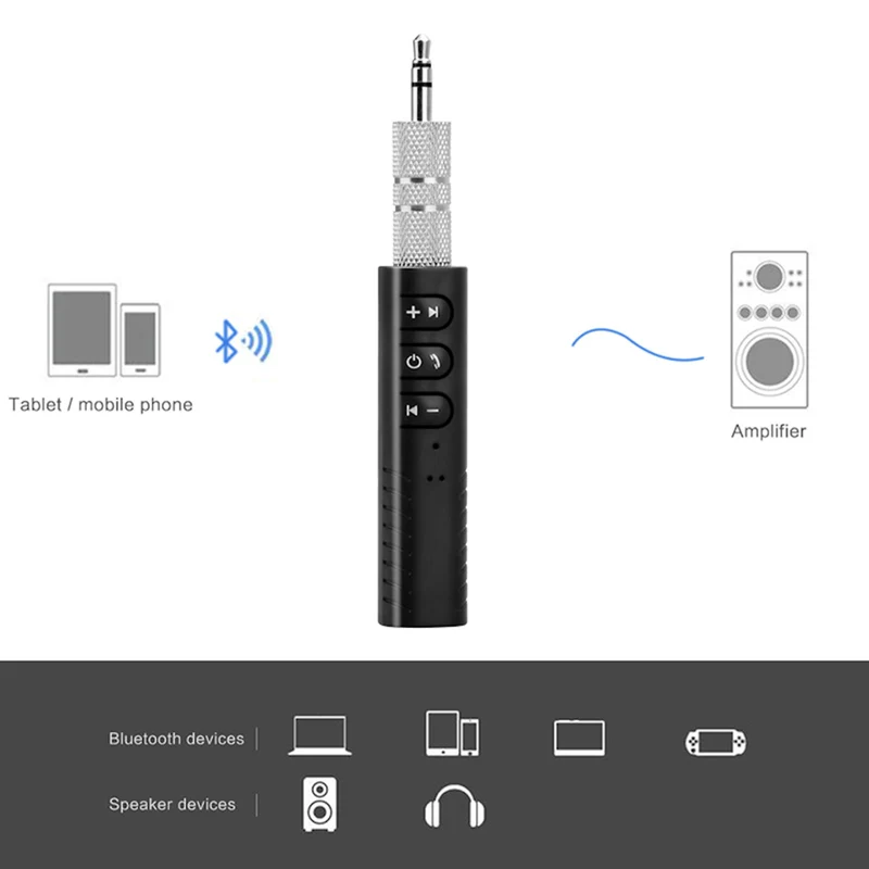Audio Bluetooth Wireless Empfänger Musik Mini Receiver Adapter 3.5mm AUX Stereo