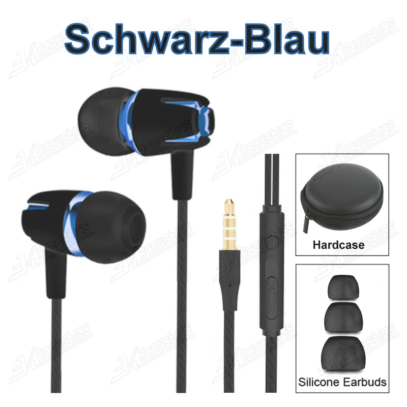 Super Bass In-Ear Kopfhörer Ohrhörer S9+ Headset Earphone Headphone + PU-Tasche