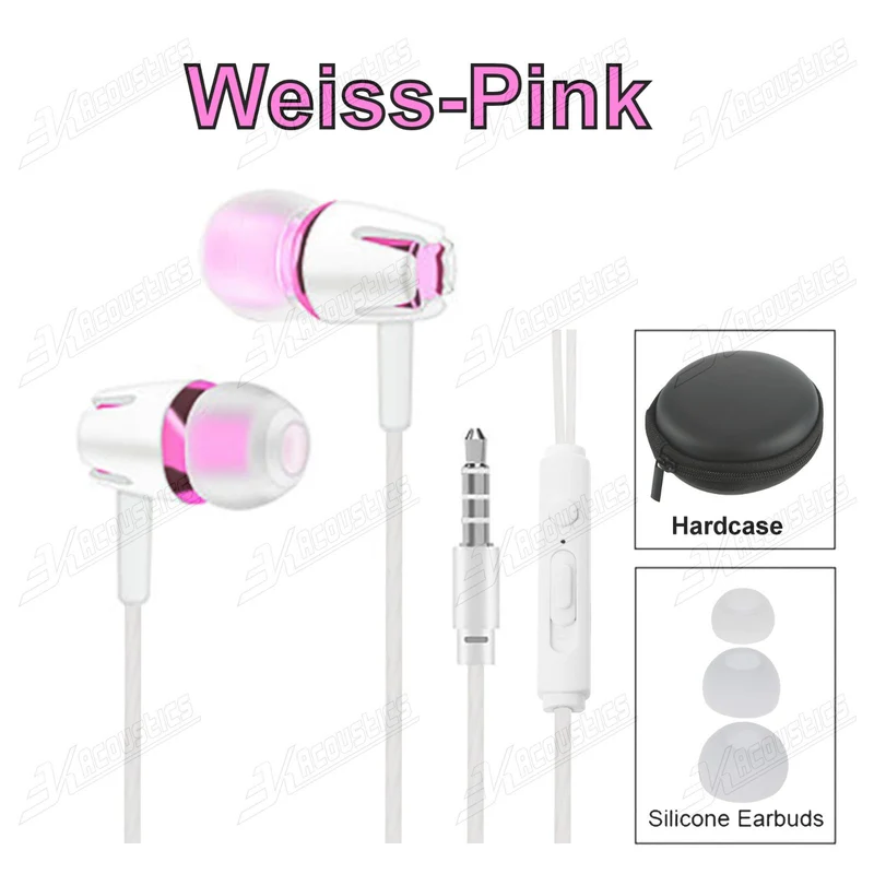 Super Bass In-Ear Kopfhörer Ohrhörer S9+ Headset Earphone Headphone + PU-Tasche