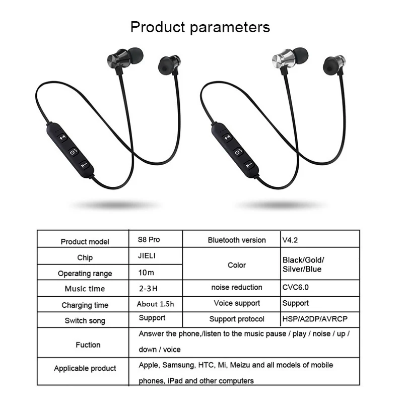 Bluetooth In Ear Kopfhörer Magnetisch Wireless Earphone Headphone M11