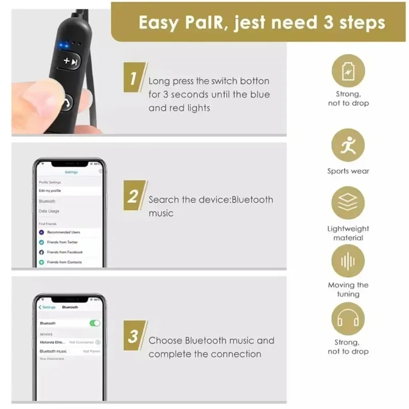 Bluetooth In Ear Kopfhörer Magnetisch Wireless Earphone Headphone M11