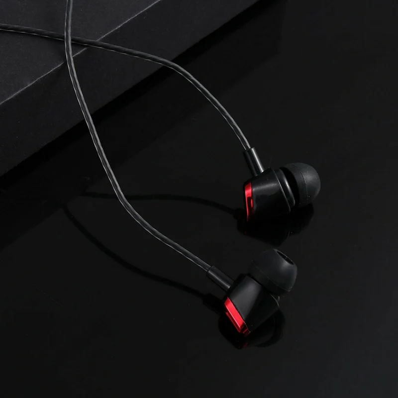 Design In-Ear Kopfhörer HongBiao V30 Earphone Headphone Super Bass Schwarz Rot