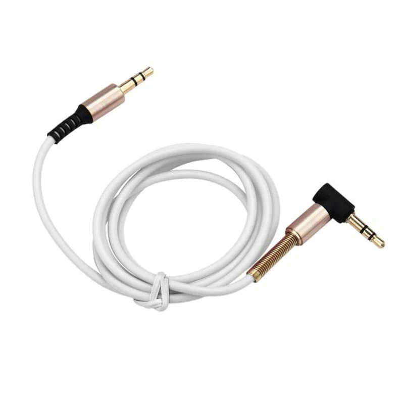 1m Audio Stereo Kopfhörer Anschlusskabel 3,5mm Klinke Winkelstecker > Stecker W
