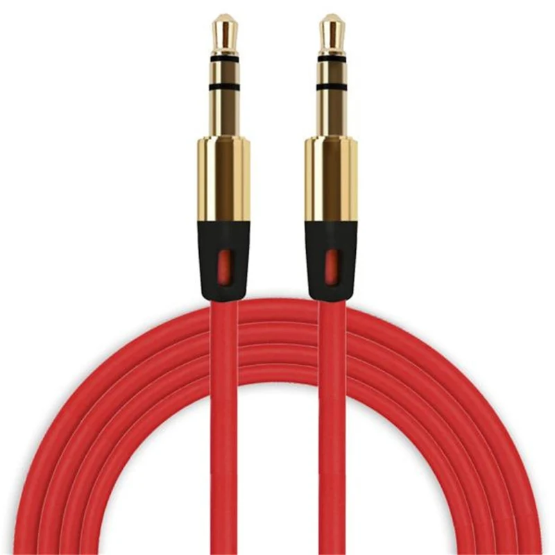Audio Stereo Kopfhörer Anschlusskabel 1m 3,5mm Klinke Stecker > Stecker Rot