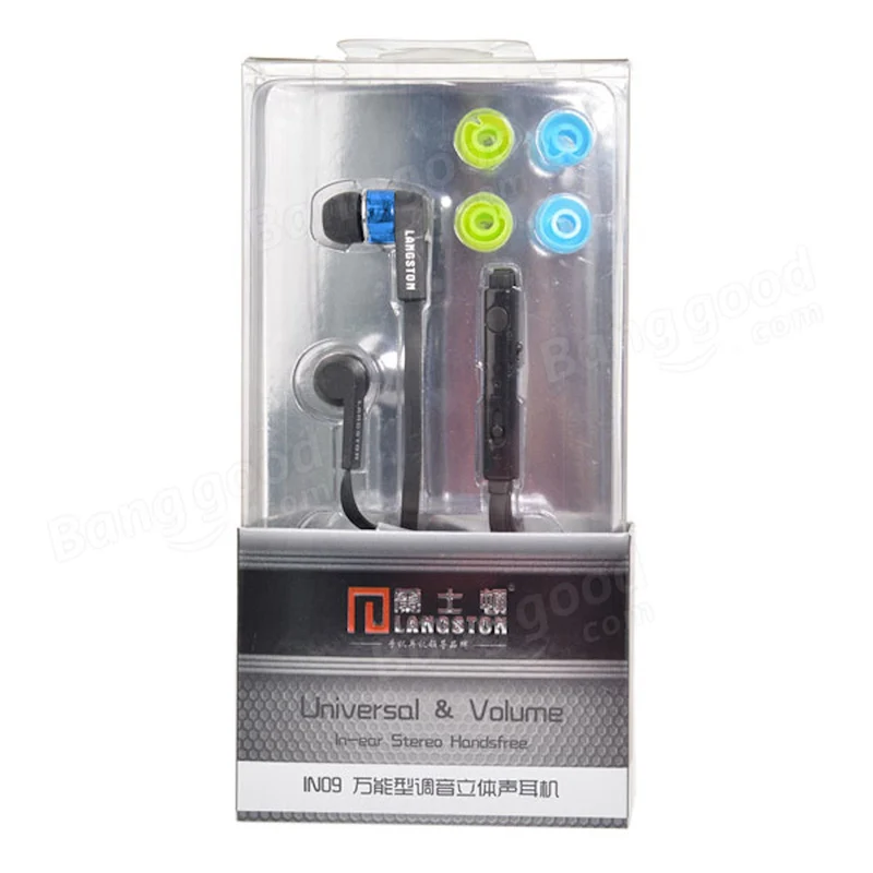 Langsdom IN09 In-Ear Ohrhörer Bass Sound, Earphone Headphone Headset blau