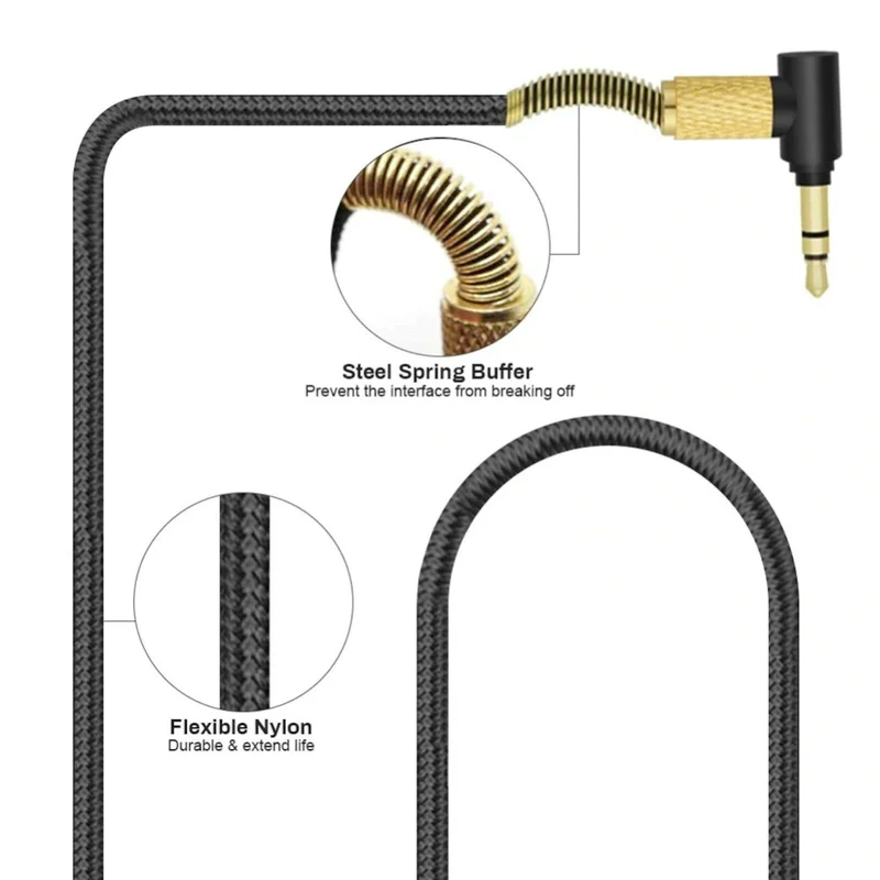 1,5 m Audio Anschlusskabel mit Mic Sennheiser Momentum 2.0 / HD4.30 4.40 4.50