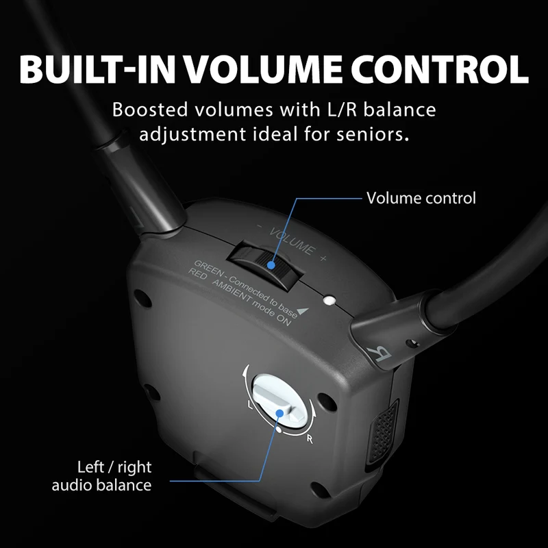 HT381 | Wireless Sound Amplifying Headphones Set for TV