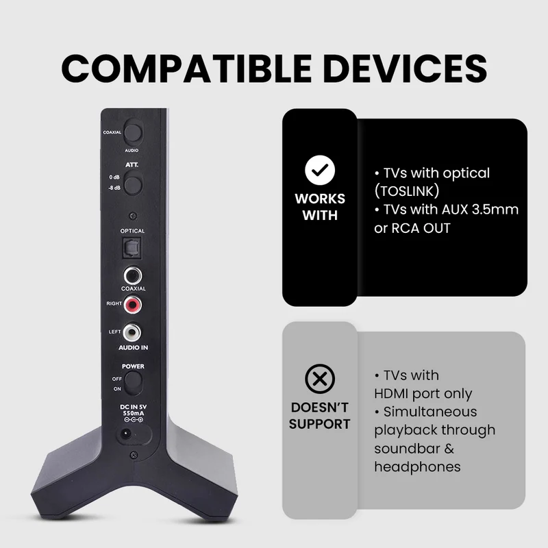 HT280 | 2.4G Wireless TV Headphone System