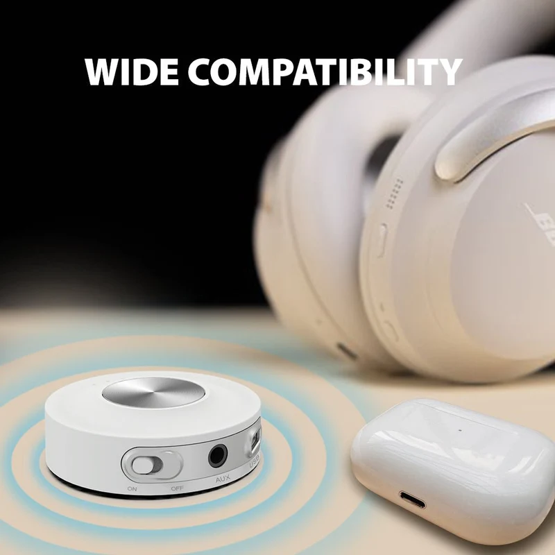 SoundJet R2 | Bluetooth Adapter for Airplane, PC, GYM, PS5