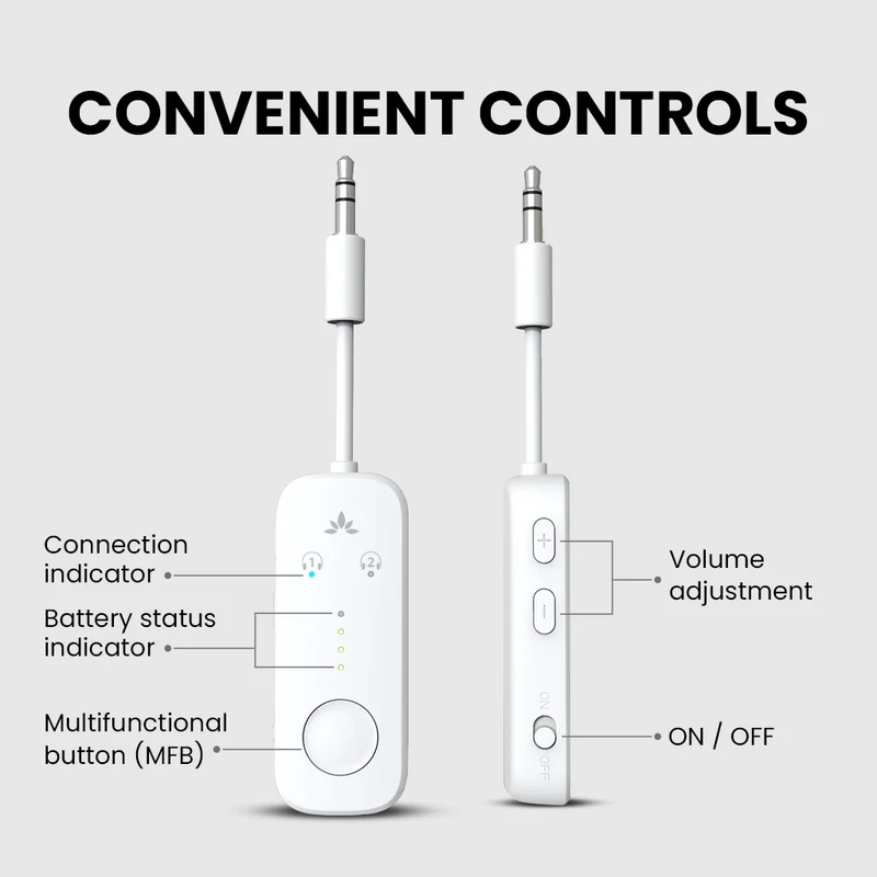 Relay | Airplane Bluetooth Adapter for 2 Headphones