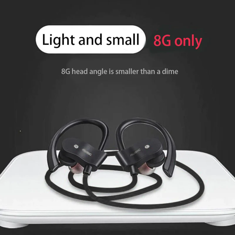Sport In Ear Bluetooth Headset Ohrbügel Kopfhörer Wireless Bass OB-01 Schwarz