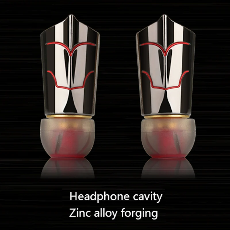 High-End Kopfhörer KZ ED8 Pro Schwarz-Rot In-Ear Ohrhörer