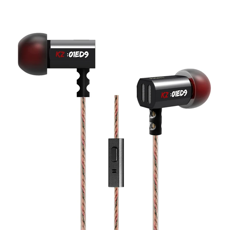 KZ ED9 – Headset - In-Ear Kopfhörer mit Mic und Hi-Fi Sound (Schwarz)