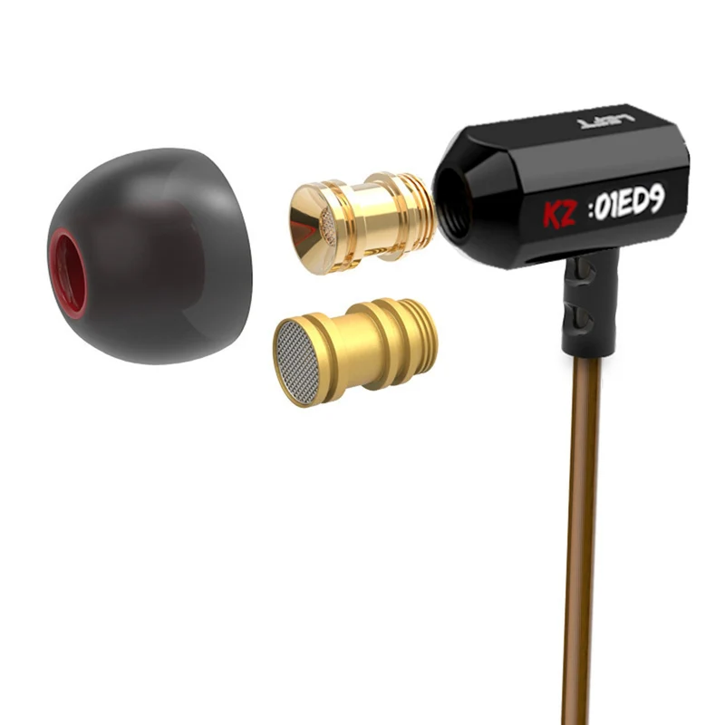 KZ ED9 – Headset - In-Ear Kopfhörer mit Mic und Hi-Fi Sound (Schwarz)