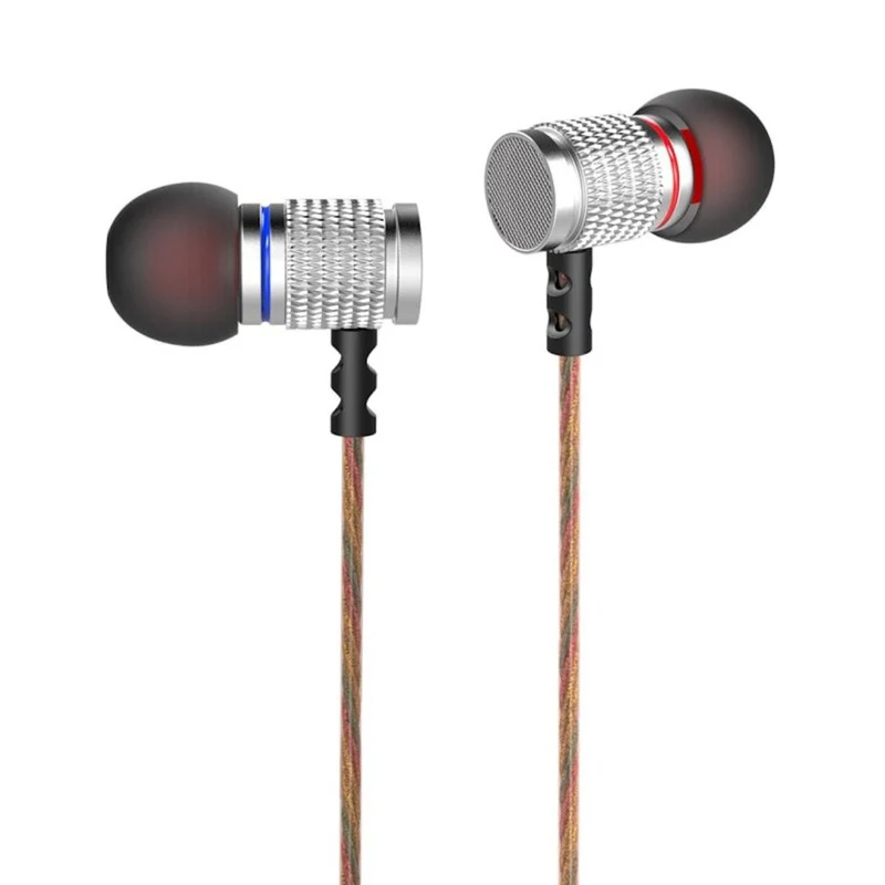 High-End Headset Kopfhörer KZ ED2 HS Professional Silber In-Ear in PU Hardcase