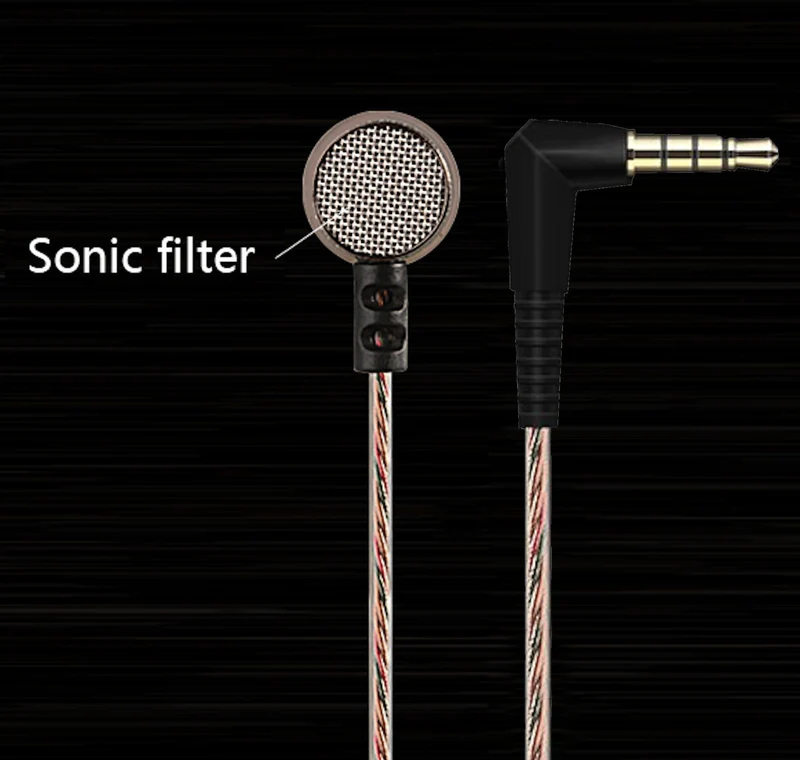 High-End Headset Kopfhörer KZ ED2 HS Professional Gunmetal In-Ear in PU Hardcase